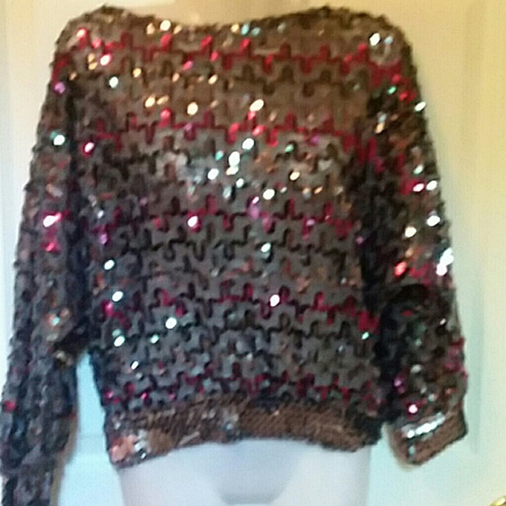 Sequin Stretchable Blouse - image 1